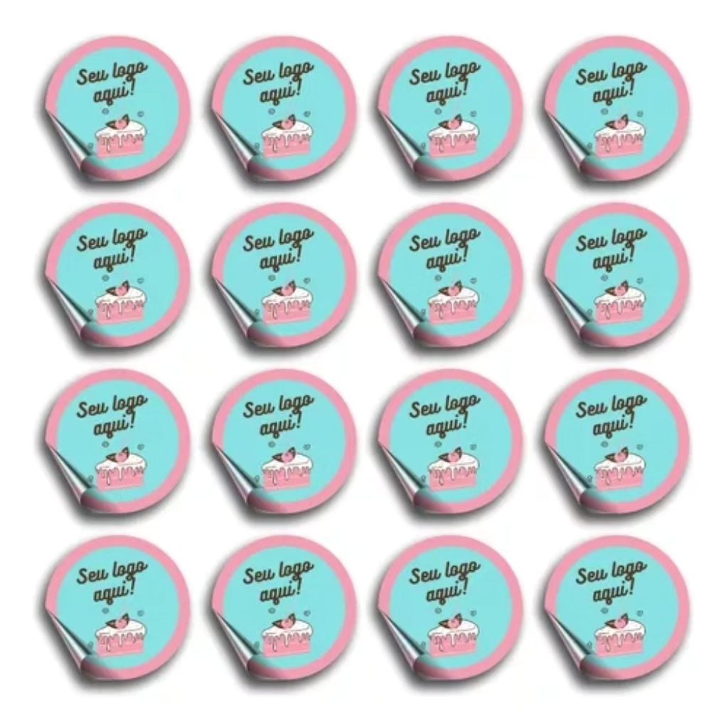 Etiquetas de 4,5cm x 4,5cm de diâmetro - 17 unidades - Image 5