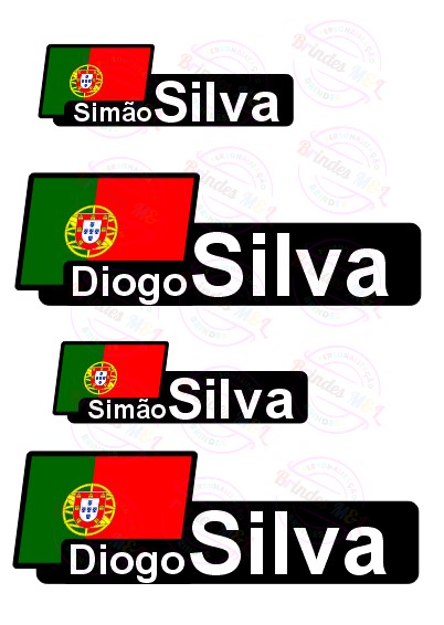 Bandeira + Nome em folha A4