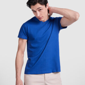 T-SHIRT SAMOYEDO 100% algodão, malha simples de 155 g/m². Cinza mesclado 58: 85% algodão / 15% viscose.