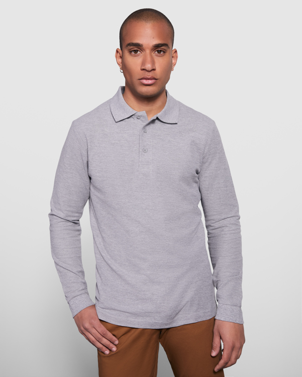 POLO ESTRELLA L/S 100% algodão, ponto piquê, 220 g/m².
