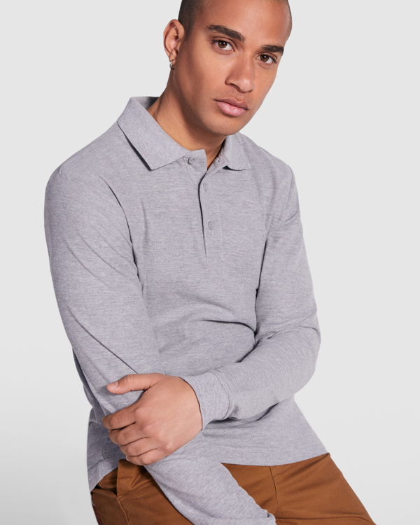 POLO ESTRELLA L/S 100% algodão, ponto piquê, 220 g/m². - Image 3